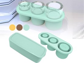 Molde silicona para cubitos x3 redondos lisos termo